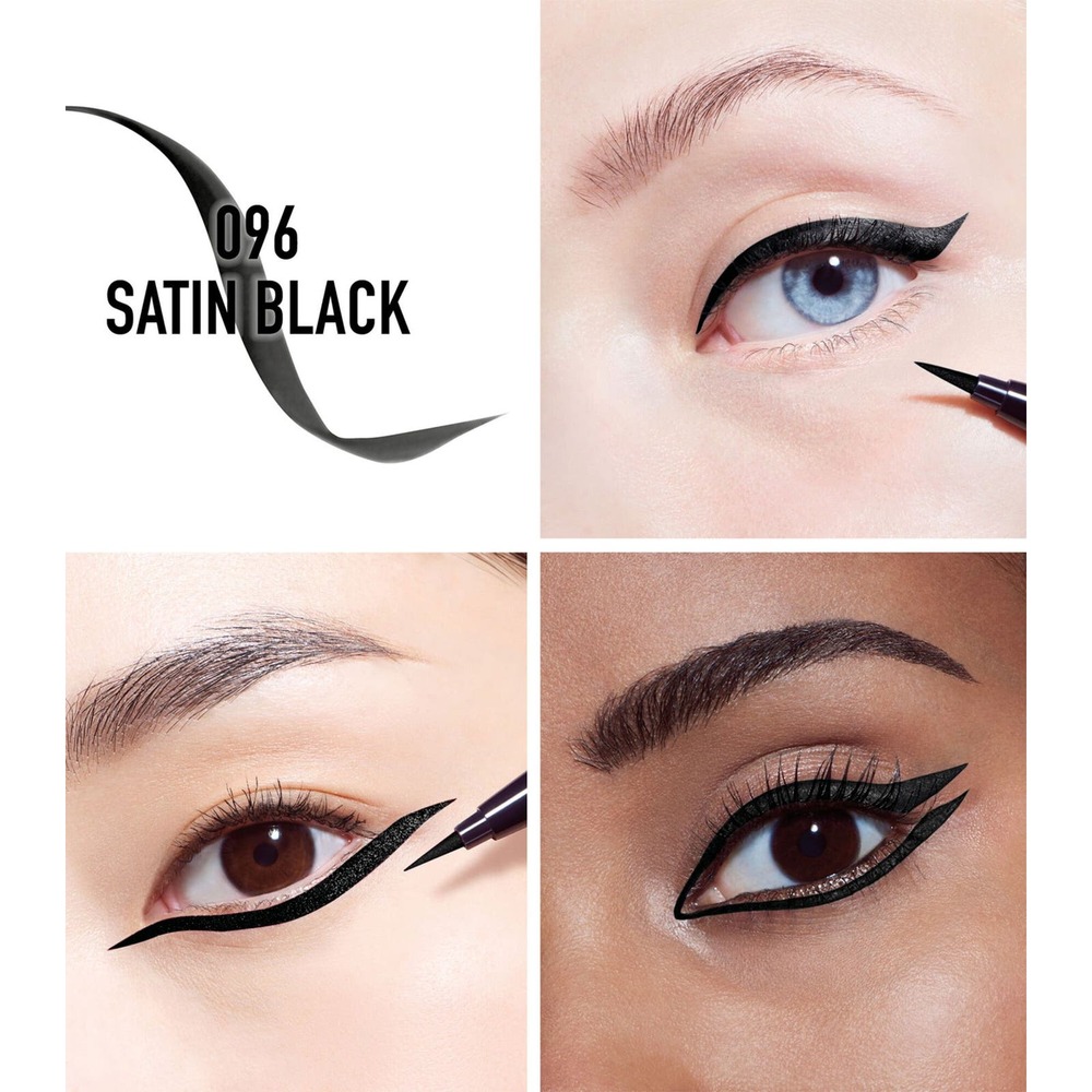 Dior Diorshow On Stage Liner 096 SATIN BLACK Waterproof Liquid Eyeliner 0.55 mL - Picture 7 of 7